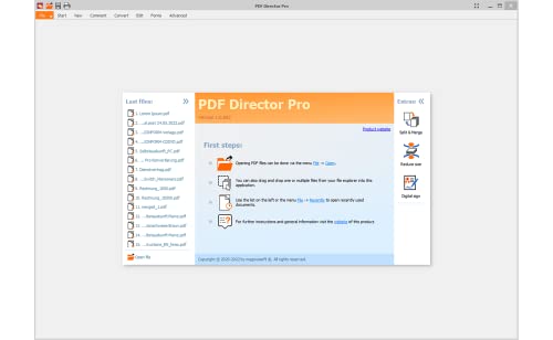 PDF Director Pro – for 3 PCs - Comprehensive PDF Editor Software compatible with Windows 11, 10, 8 and 7 – Edit, Create, Scan and Convert PDFs – 100% Compatible with Adobe Acrobat