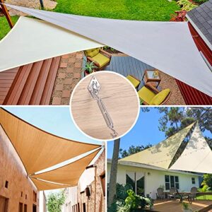 HongWay 30pcs Sun Shade Sail Hardware Kit, 6 Inch for Triangle Rectangle Sunshade Sail Installation, 304 Anti-Rust Stainless Steel, Triangle Shade Sails Accessory for Garden Outdoors, Patio Lawn