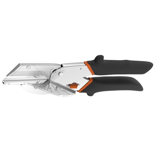 GARTOL Multi Angle Miter Shear Cutter - Multifunctional Trunking Shears for Angular Cutting of Moulding and Trim Multipurpose Quarter Round Cutter Adjustable at 45 To 135 Degree With Spare 10 Blades