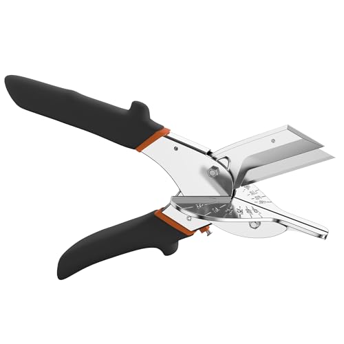 GARTOL Multi Angle Miter Shear Cutter - Multifunctional Trunking Shears for Angular Cutting of Moulding and Trim Multipurpose Quarter Round Cutter Adjustable at 45 To 135 Degree With Spare 10 Blades