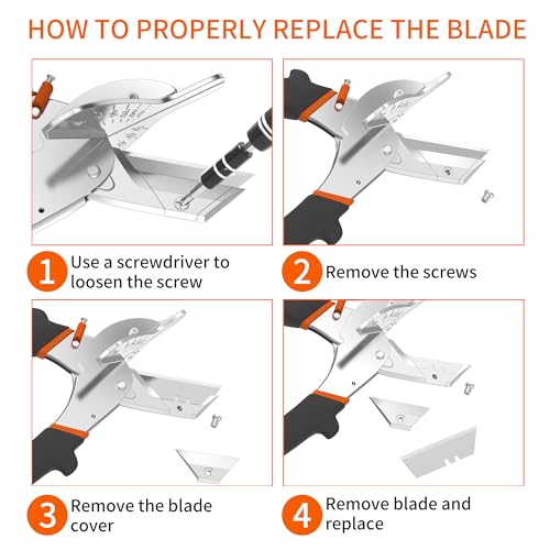 GARTOL Multi Angle Miter Shear Cutter - Multifunctional Trunking Shears for Angular Cutting of Moulding and Trim Multipurpose Quarter Round Cutter Adjustable at 45 To 135 Degree With Spare 10 Blades