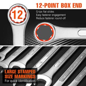 ValueMax 12-Piece Metric Wrench Set, Carbon Steel, 8-19mm