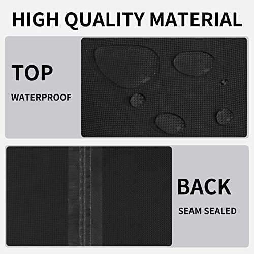 Easy-Going Outdoor Fire Pit Cover Square 36" Lx36 Wx24 H, Durable Outdoor Gas Firepit Cover, Waterproof and Weatherproof Cover for Fire Pit, Black