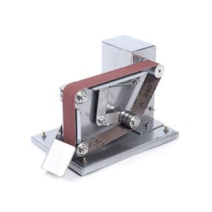 electric grinder belt sander machine, 110v desktop polisher diy grinding machine mini polishing belt sander 795 motor