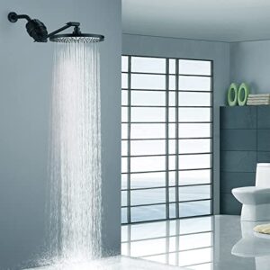 BRIGHT SHOWERS Shower Head Filter for Hard Water Universal Multi-Stage Shower Water Filter and Softener Removes Chlorine, Fluoride, Sediment and Heavy Metals, Oil-Rubbed Bronze Finishing