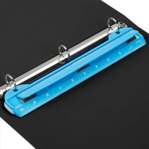worklion hole puncher 3 ring – blue portable metal hole punch single for binder, 5 sheet capacity