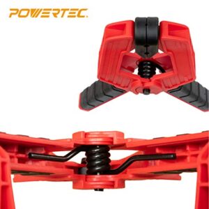 POWERTEC 71625V Heavy Duty Spring Clamp Set from 2" - 4" | 10 Clamps w/ 4 Assorted Sizes