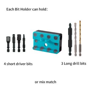 Bit Holder for Makita Drill Bit Organizer for Makita 18V Carry Up to 4 Driver Bits on The Side of Your Power Tool or Driver (2 Pack)