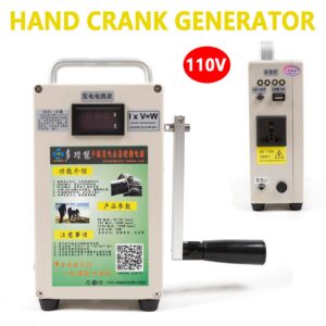 Portable Hand Crank Generator 120W Outdoor Travel Emergency Power Supply with Charger Phone Computer Charger USB Charging Generator (120W)