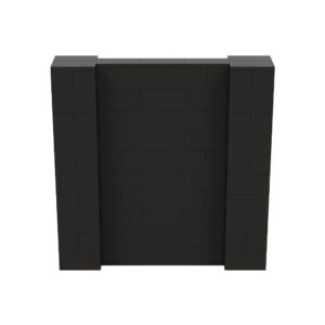 everblock 5' x 5' wall kit | modular building blocks | wall system for building, display & structures | room divider & partition | easy to connect & reuse | indoor & outdoor use | black