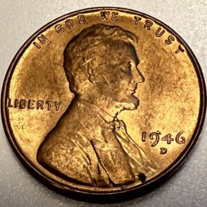 1946 D Lincoln Wheat Cent D/D Error Penny Penny Seller MS-63