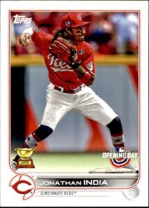 2022 topps opening day #40 jonathan india cincinnati reds mlb baseball trading card