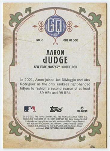 2022 Topps Gypsy Queen #6 Aaron Judge New York Yankees Baseball NM-MT