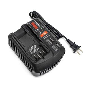 cmcb104 20v battery fast charger with 2 usb ports compatible with 20v v20 lithium battery cmcb202 cmcb204 cmcb206 cmcb201 cmcb100 cmcb124 power tool charger