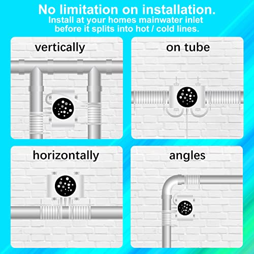 Capacitive Electronic Water Descaler System - MOOSEC Alternative Water Softener Salt Free for Whole House, Reduces The Effects of Limescale