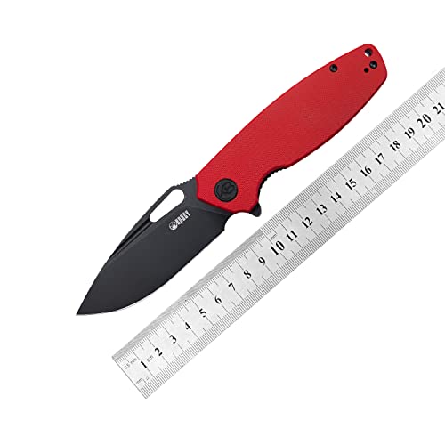 KUBEY Tityus KU322J Folding Pocket Knife with 3.39" Drop Point Blade G10 Handle for Outdoor Camping Everyday Carry