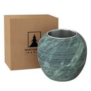 northwood sauna aromatherapy stone cup - essential oil diffuser - natural rock with stainless steel bowl
