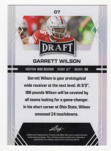 GARRETT WILSON RC 2022 Leaf Draft Retail Blaster Red #7 NM+-MT+ NFL Football XRC ROOKIE