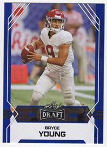 bryce young rc 2022 leaf draft retail blaster blue #2 nm+-mt+ nfl football arc rookie