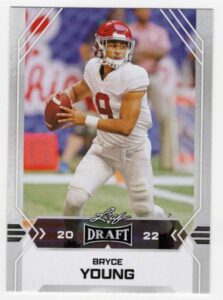 bryce young rc 2022 leaf draft retail blaster #2 nm+-mt+ nfl football rookie arc