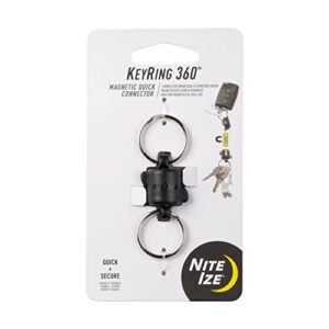 nite ize polycarbonate keyring 360 magnetic quick connector, magnetic locking split rings for keys