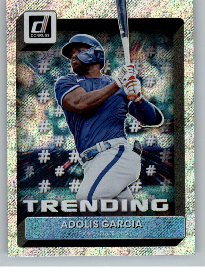 2022 Donruss Panini RAPTURE Trending #9 Adolis Garcia Texas Rangers Official MLB PA Baseball Card in Raw (NM or Better)