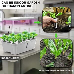 AMORNING Alexa-WiFi Control APP 15Pods 7.5L Hydroponics Growing System Water Tank,Smart Indoor Garden LED Grow Light Included Seeds Built-in Fan,Pump,Up to 19.3"