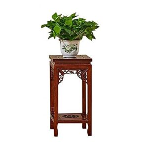 tomyeus display stand pedestal wooden display stand indoor plant stand plant shelf flower pot holder flower pot display shelf patio rustic wood stand free standing bonsai pedestal (size : large)