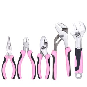 fastpro 5-piece pink utility pliers set