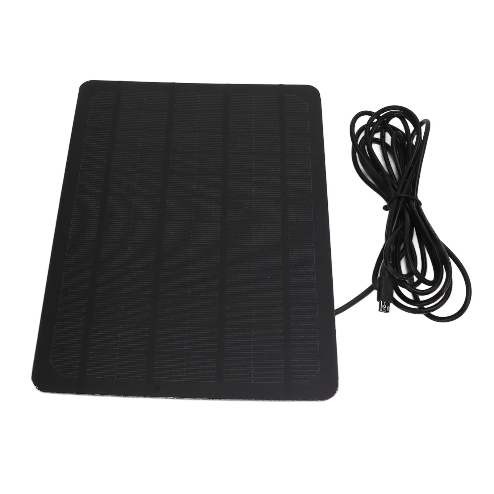 Uxsiya Solar Generator Panel, 10W Waterproof Monocrystalline PET Uninterrupted Charging Durable Outdoor Solar Panel for Security Camera