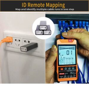 KKnoon Network Cable Tester - Multifunction Network Cable Tester for CAT5/CAT6,Ethernet Cable Tester with Multimeter,Poe Circuit Tester,Test Fault Distance Location and Length Measurement