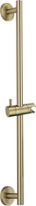 trustmi slide bar 26 inch with adjustable handheld shower head holder brass, wall mounted, brushed gold