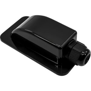 spartan power black abs single solar cable entry housing gland great for rv, truck camper, van, boat, cabin