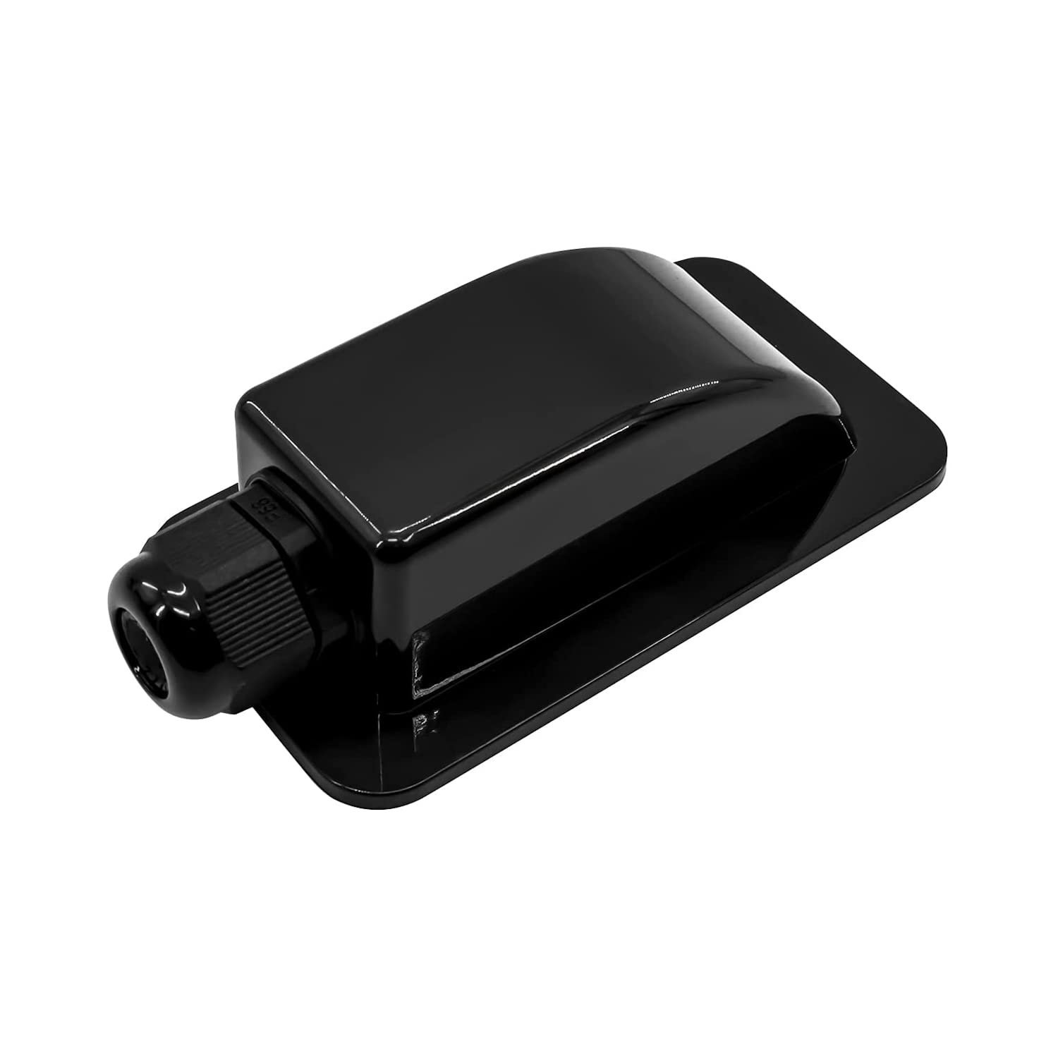 Spartan Power Black ABS Single Solar Cable Entry Housing Gland Great for RV, Truck Camper, Van, Boat, Cabin