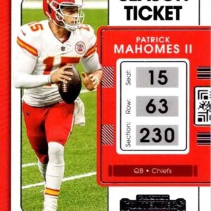 2021 Panini Contenders Season Ticket #47 Patrick Mahomes II Kansas City Chiefs Official NFL Football Trading Card