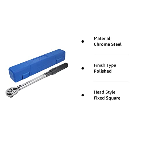 UYECOVE 1/2-Inch Drive Click Torque Wrench, Dual-Direction Click Professional, 10-160FT-LB/13.6-217Nm, Dual Range Scales Graduated in FT.LB and N.M