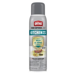 ortho home defense max kitchen insect killer that kills and sanitizes in one treatment, aerosol, 18 oz.