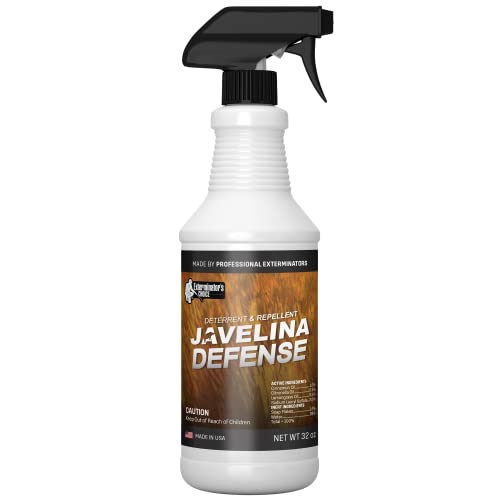 Exterminator’s Choice - Javelina Defense - 32 OZ - Natural, Non-Toxic Javelina Repellent - Quick and Easy Pest Control - Safe Around Kids and Pets