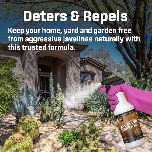 Exterminator’s Choice - Javelina Defense - 32 OZ - Natural, Non-Toxic Javelina Repellent - Quick and Easy Pest Control - Safe Around Kids and Pets