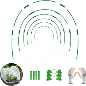 60pcs greenhouse hoops for raised garden beds 4ft wide grow tunnel up to 12 sets for row cover diy garden hoop plant support garden stakes for plants fruits vegetables