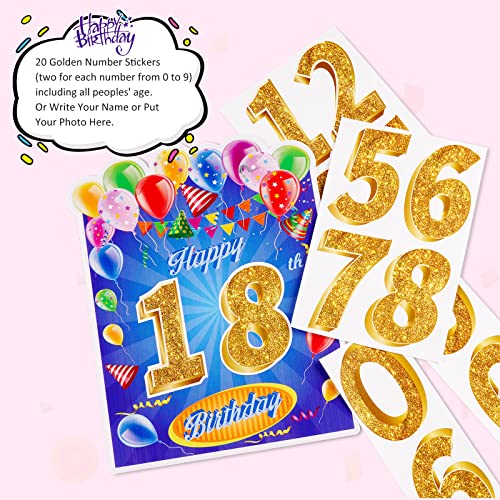 HOMENOTE 7Pcs Happy Birthday Yard Signs With Stakes, 5m LED Light and Personalized Sign, 23.6’’Foldable Large Happy Birthday Sign, Full Set Supplies for Yard Lawn Outdoor Birthday Decoration Party