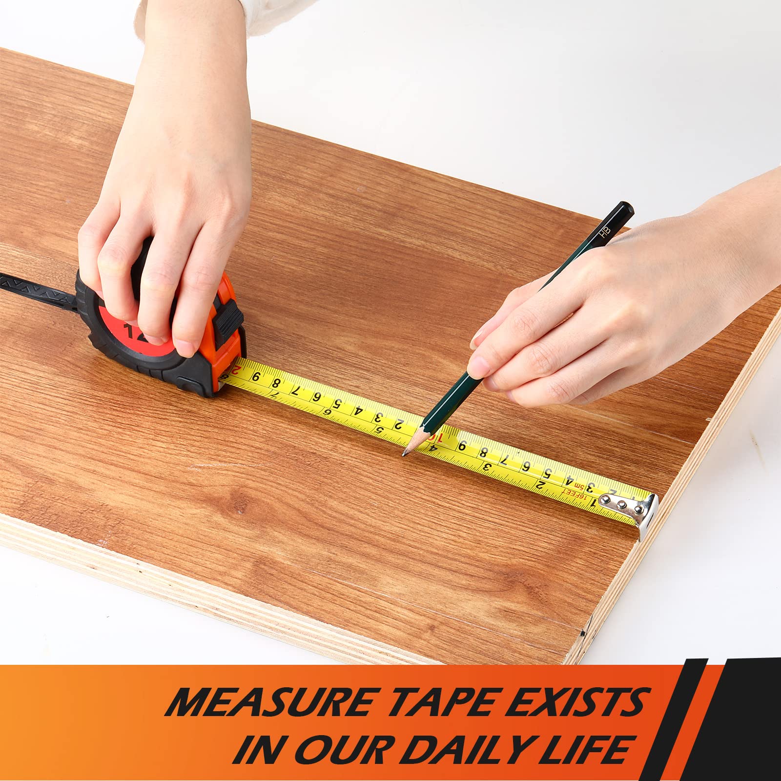 20 Pieces Tape Measure 12 Feet Measuring Tape Easy Read Measurement Tape Retractable Tape Measurer with Fractions 1/8 Measurement