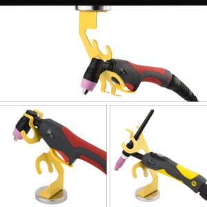 hynade Magnetic Tig Torch Holder,Welding Torch Holders Metal Stand with Strong Magnetic Base,Welding Mig Tig Plasma Torch Holder (Yellow Big)