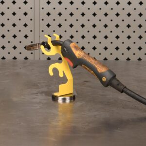 hynade Magnetic Tig Torch Holder,Welding Torch Holders Metal Stand with Strong Magnetic Base,Welding Mig Tig Plasma Torch Holder (Yellow Big)