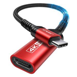 jsaux usb c to hdmi adapter, 4k usb type-c to hdmi female adapter [thunderbolt 3 compatible] for iphone 15 pro max/15 plus, macbook pro/air, surface, samsung galaxy s21 s20 ultra, dell xps 15 -red