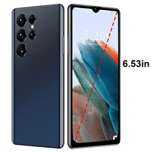 Android10 2GB+16GB Unlocked Cell Phone Dual Sim 6.53in 4800mAh Unlocked Phone Face ID + Fingerprint GSM 4G Smartphones Phone (Black, One Size)