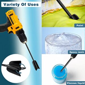 Resin Mixer Paddles, LEEHON Epoxy Mixer Attachment, Reusable Paint, Resin Mixer Paddle to Mix Epoxy Resin, Paint, Ceramic Glaze - Paint Mixer for Drill (4 Pcs)