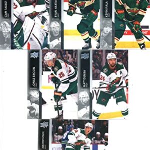 2021-22 Upper Deck Complete (Series 1 & 2) Minnesota Wild Veteran Team Set of 12 Cards: Marcus Foligno(#88), Jordan Greenway(#89), Kirill Kaprizov(#90), Zach Parise(#91), Jared Spurgeon(#92), Mats Zuccarello(#93), Jonas Brodin(#338), Matt Dumba(#339), Joe