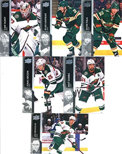 2021-22 Upper Deck Complete (Series 1 & 2) Minnesota Wild Veteran Team Set of 12 Cards: Marcus Foligno(#88), Jordan Greenway(#89), Kirill Kaprizov(#90), Zach Parise(#91), Jared Spurgeon(#92), Mats Zuccarello(#93), Jonas Brodin(#338), Matt Dumba(#339), Joe