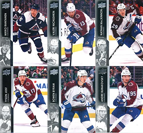 2021-22 Upper Deck Complete (Series 1 & 2) Colorado Avalanche Veteran Team Set of 13 Cards: J.T. Compher(#45), Joonas Donskoi(#46), Samuel Girard(#47), Nazem Kadri(#48), Gabriel Landeskog(#49), Cale Makar(#50), Devon Toews(#51), Andre Burakovsky(#295), Bo